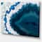 Designart - Blue Brazilian Geode - Abstract Canvas Wall Art Print